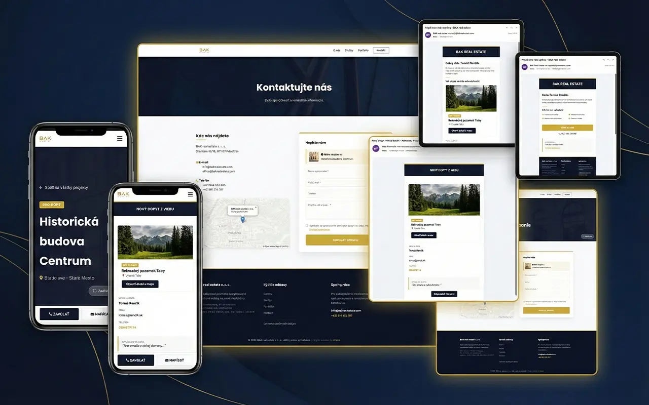 Realitná platforma na mieru — BAK Real Estate
